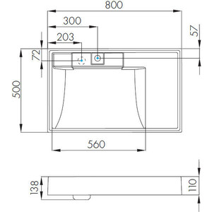 Раковина мебельная Акватон Рейн 80 (1A72113KRW010) в Москвe