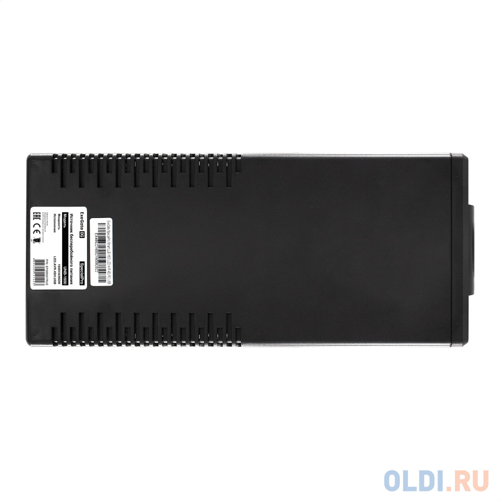 ИБП ExeGate SpecialPro UNB-1600.LED.AVR.4SH.RJ.USB <1600VA/950W,LED, AVR,4*Schuko, RJ45/11,USB, металлический корпус, Black>