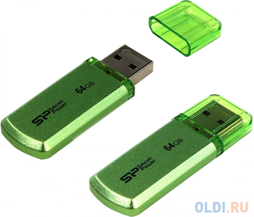 Флешка USB 64GB Silicon Power Helios 101 SP064GBUF2101V1N зеленый