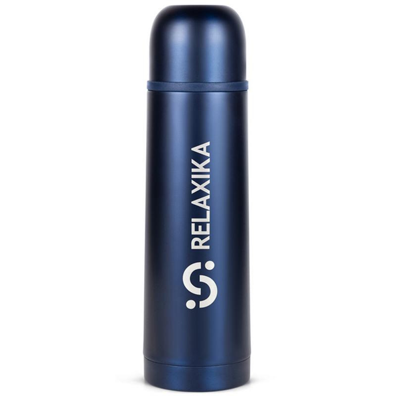 Термос Relaxika + стикерпак 7 вершин 500ml Dark Blue R101.500.3