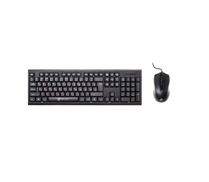 Клавиатура+мышь Oklick 621M IRU клав:черный мышь:черный USB