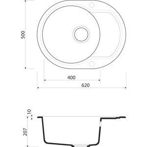 Кухонная мойка Omoikiri Manmaru 62 GR leningrad grey (4993353)