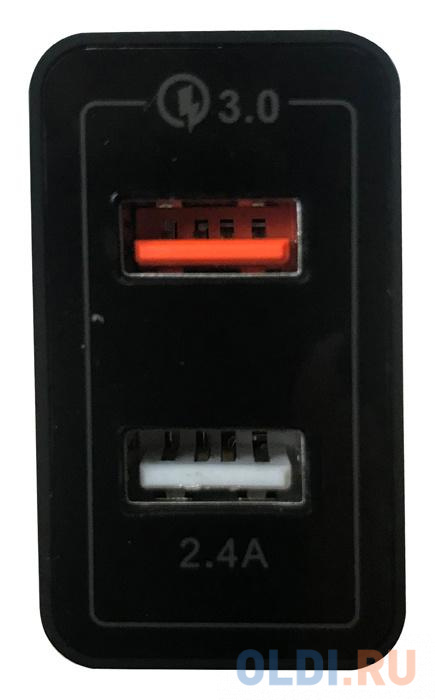 Сетевое зарядное устройство Digma DGWC-2U-QC3.0-BK 5.4А черный