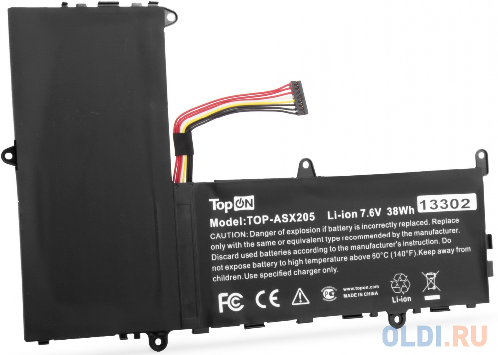 Батарея для ноутбука TopON TOP-ASX205 7.6V 5000mAh литиево-ионная (103192)