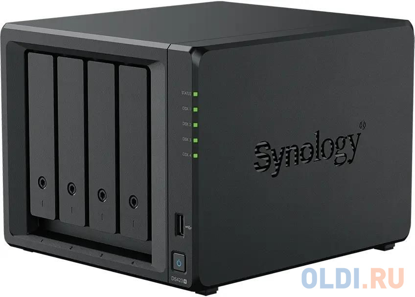 Synology QC2,0GhzCPU/2GB(upto6)/RAID0,1,10,5,6/up to 4HDDs SATA(3,5' or 2,5')/2xUSB3.2/2GigEth/iSCSI/2xIPcam(up to 40)/1xPS/1YW(repl DS420+)