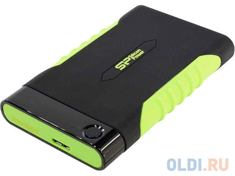 Внешний жесткий диск 2.5" USB3.0 2 Tb Silicon Power A15 Armor SP020TBPHDA15S3K черный/зеленый