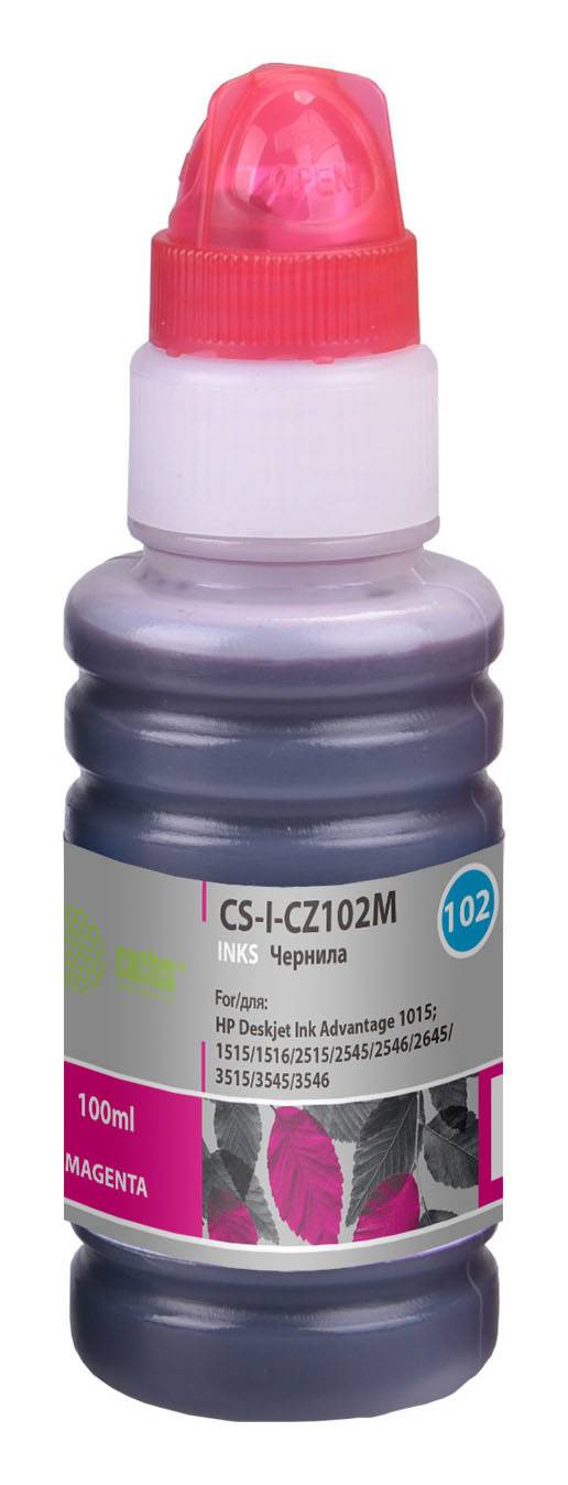 Чернила Cactus CS-I-CZ102M пурпурный фл. 100мл для HP Deskjet Ink Advantage 1015/1515/2515/2545