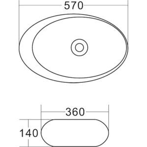 Раковина-чаша BelBagno 57х36 (BB1396) в Москвe