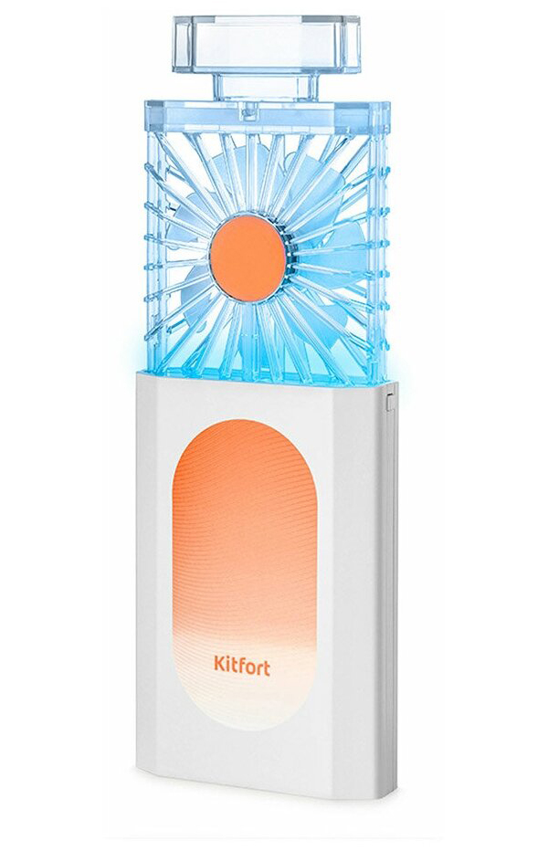 Беспроводной мини-вентилятор Kitfor КТ-406-3 бело-оранжевый