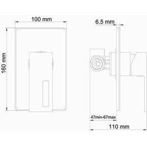 Смеситель для душа Wasserkraft Alme хром (1551)