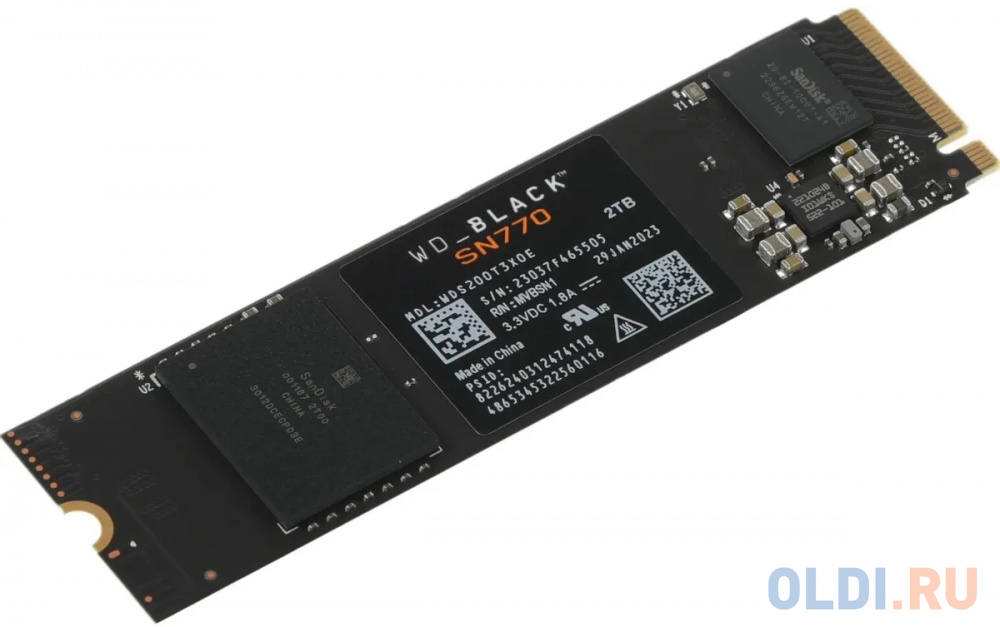 SSD жесткий диск M.2 2280 2TB BLACK WDS200T3X0E WDC