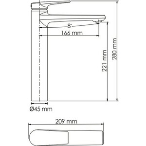 Смеситель для раковины Wasserkraft Aisch матовое золото (5503H)