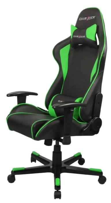 Компьютерное кресло DXRacer Formula чёрно-зелёное (OH/FE08/NE)