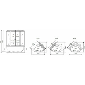 Душевая кабина Timo Standart 150х150х230 стекло прозрачное (T-1155)