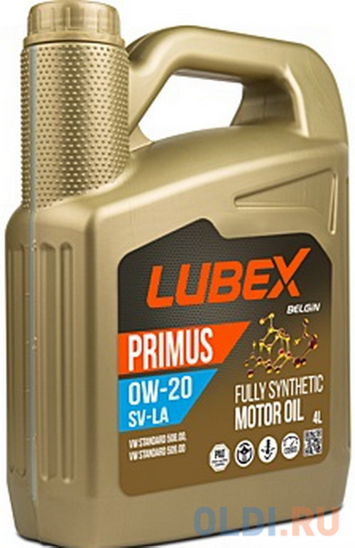 L034-1620-0404 LUBEX Синт-ое мот.масло PRIMUS SV-LA 0W-20 (4л)