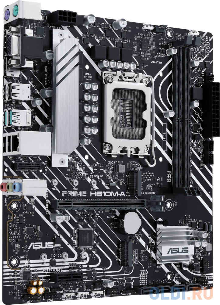 ASUS PRIME H610M-A-CSM, LGA1700, H610, 2*DDR5, VGA + DP + HDMI, 4 SATA 6, 2*M.2, USB 3.2, USB 2.0, mATX; 90MB1G20-M0EAYC