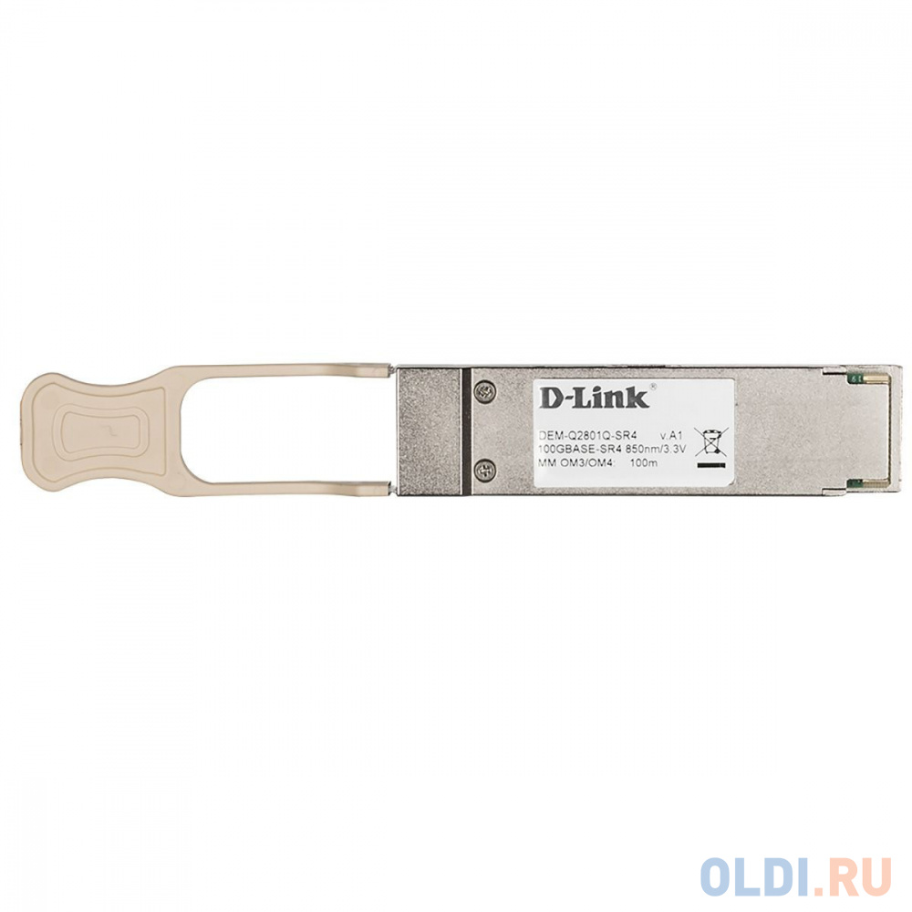 Трансивер D-Link DEM-Q2801Q-SR4/A1A  QSFP28 с 1 портом 100GBase-SR4 для многомодового оптического кабеля OM3 (до 70 м) / OM4 (до 100 м)