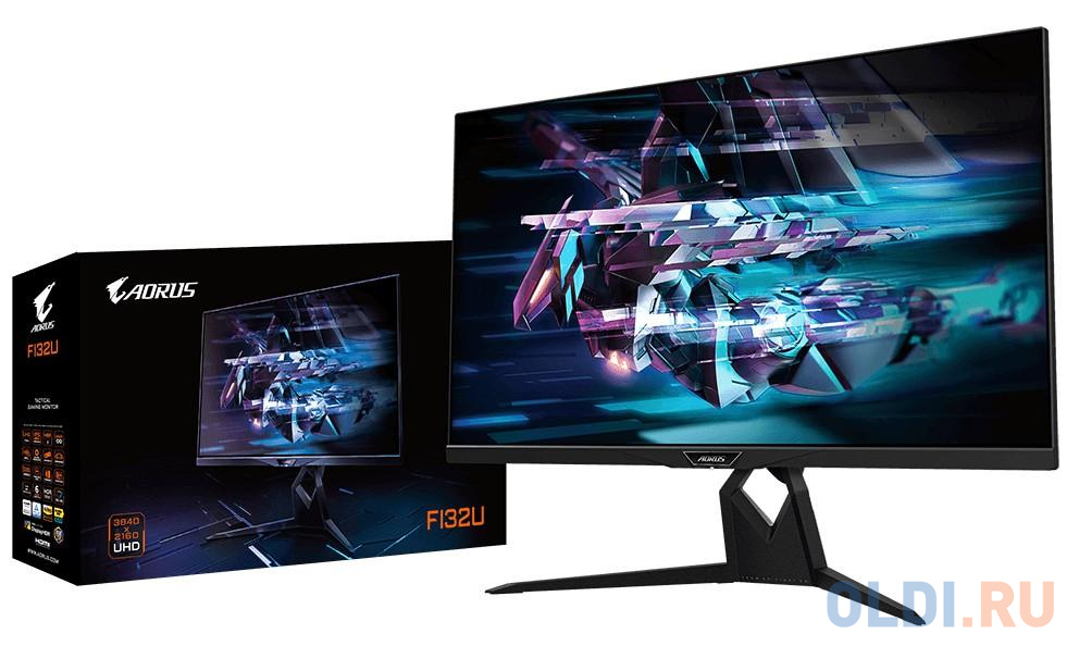 Монитор 32" GigaByte Aorus FI32U-EK черный IPS 3840x2160 350 cd/m^2 1 ms HDMI DisplayPort Аудио USB USB Type-C