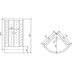 Душевая кабина Timo Standart 80х80х220 стекло прозрачное (T-6680 S)