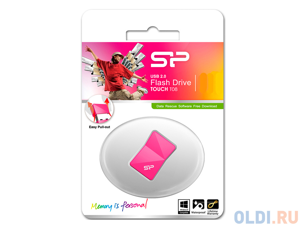 Флешка USB 8Gb Silicon Power Touch T08 SP008GBUF2T08V1H розовый в Москвe