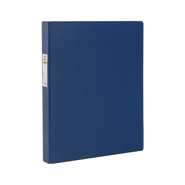 Папка на 4 кольцах BRAUBERG, 35 мм, картон/ПВХ, синяя, до 180 листов (удвоенный срок службы), 221484