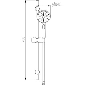 Душевой гарнитур Bravat Source Black черный D171BW-ENG) в Москвe