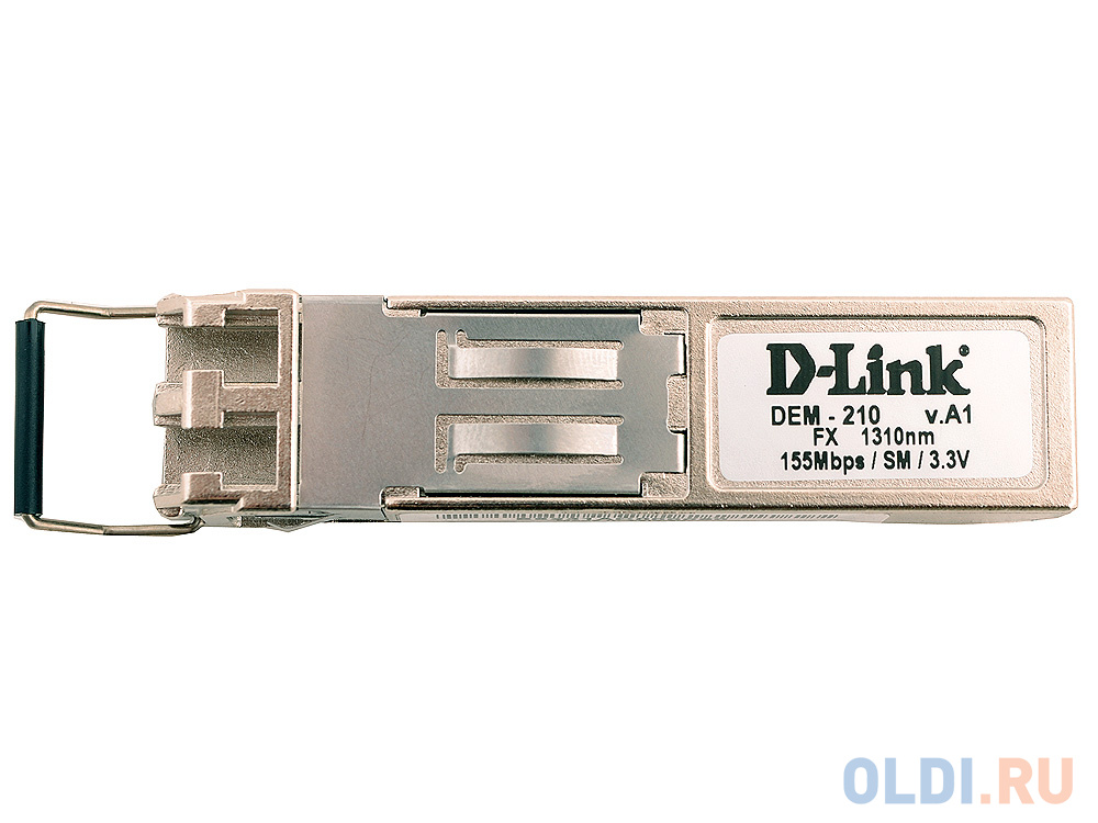 Модуль D-Link DEM-210/B1A Модуль Mini GBIC с 1 портом 100Base-FX для одномодового оптического кабеля, питание 3,3В (до 15 км)