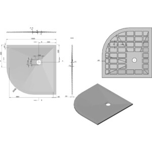 Душевой поддон Vincea VST-4SQ 100х100 с сифоном, белый (VST-4SQ1010W, Vsph-D132) в Москвe