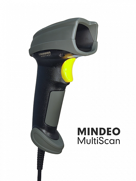 Сканер штрих-кода Mindeo Multiscan MD7919, ручной, Image, USB, 1D/2D, сканер/кабель, серый, IP52, 2 м (MD7919)