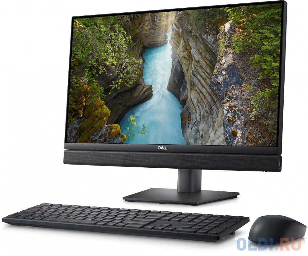 Моноблок Dell Optiplex 7410 24 23.8" Full HD i5 13500T (1.2) 8Gb SSD256Gb UHDG 770 Linux Ubuntu GbitEth WiFi BT 130W клавиатура мышь Cam черный 1