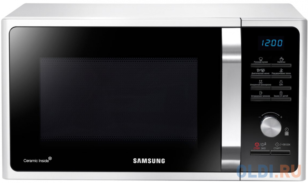 Samsung MS23F301TQW/BW	 Микроволновая печь, 23л, 800Вт, белый