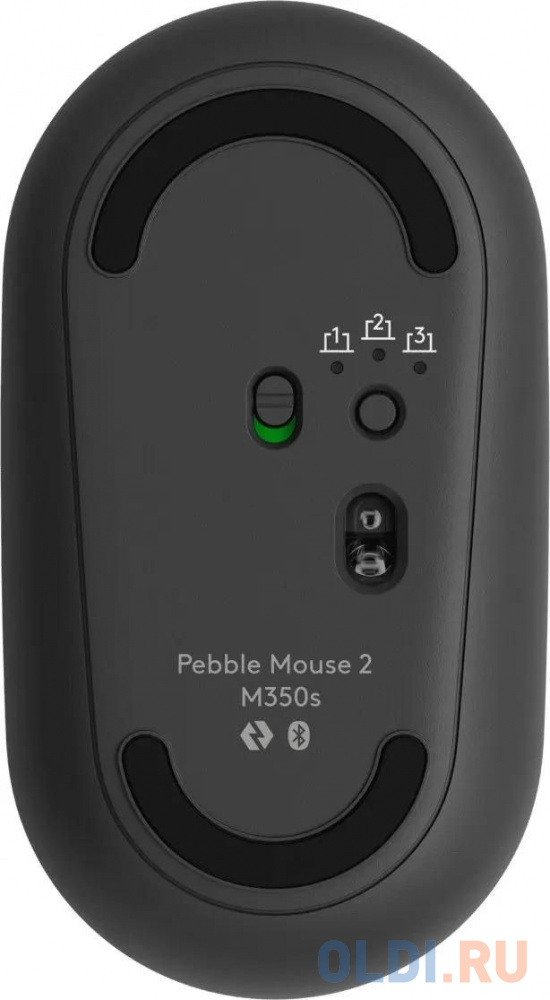 Мышь Logitech Pebble M350S графитовый оптическая (1000dpi) silent беспроводная BT/Radio USB (2but) в Москвe