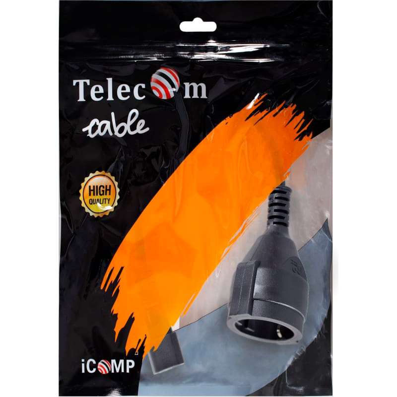 Кабель-переходник Telecom Schuko - IEC-320-C14 15cm TE002-CU0.75-0.15M