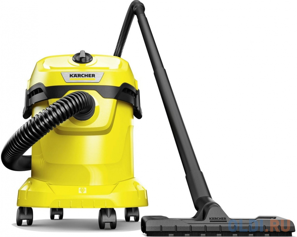 Промышленный пылесос Karcher WD 2 Plus V-12/4/18 сухая влажная уборка жёлтый