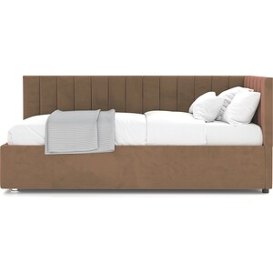 Кровать с подъемным механизмом Это мебель Negga Mellisa 120 Угловая ПРАВАЯ Velutto 3 (НФ-00010613)