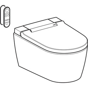 Унитаз-биде подвесной безободковый Geberit AquaClean Sela электронный, альпийский белый (146.224.11.1)