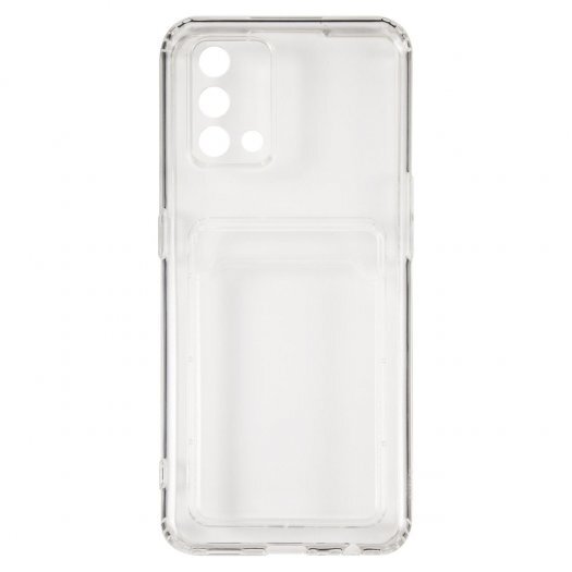 Чехол-накладка Red Line IBox Crystal с кардхолдером для смартфона Oppo A74, силикон, прозрачный (УТ000027266)