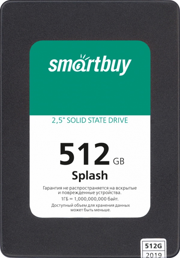 Накопитель SSD SmartBuy Splash 2019 512Gb (SBSSD-512GT-MX902-25S3) в Москвe