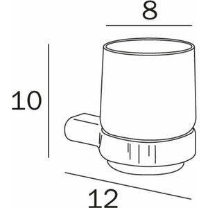 Стакан для ванной Inda Mito черный матовый (A2010NNE + R00100007)