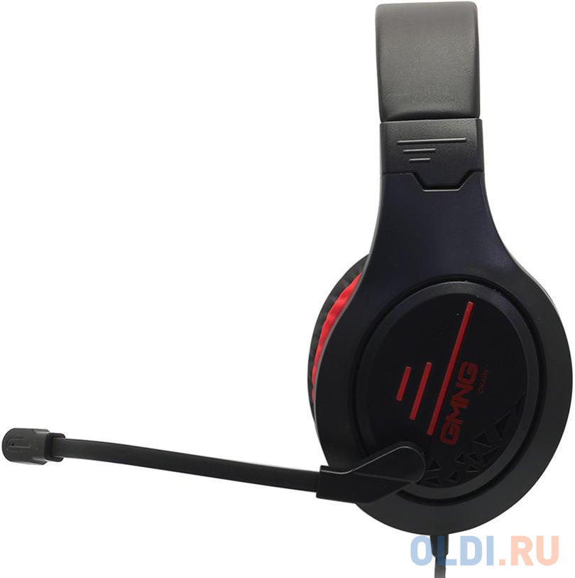 Наушники с микрофоном Оклик GMNG HS-L325G черный/красный 2.2м мониторные оголовье (1533553)