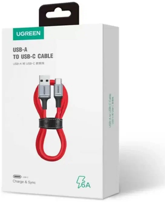 Аксессуар Ugreen US505 USB 2.0 - Type-C 6A 1m Red 20527