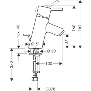 Смеситель для раковины Hansgrohe Talis S с донным клапаном, хром (32020000)