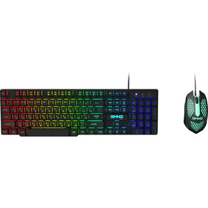 Клавиатура + мышь Oklick GMNG 400GMK клав:черный мышь:черный USB LED (1546779)