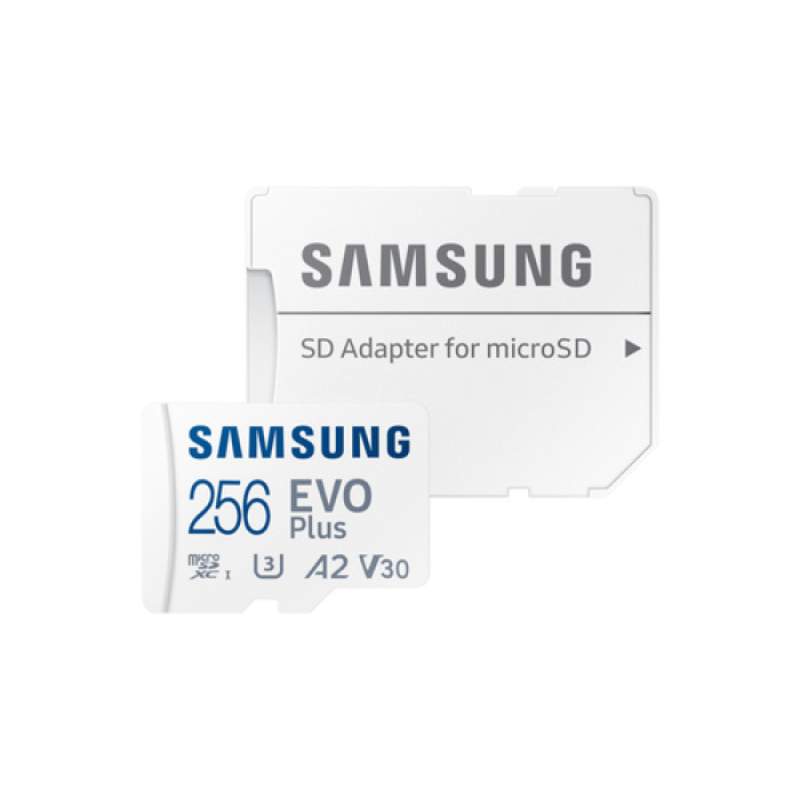 Карта памяти 256Gb - Samsung EVO Plus Micro Secure Digital XC UHS-I U3 MB-MC256SA/EU с переходником под SD