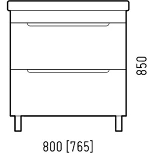 Тумба под раковину Corozo Мадисон 76х44 белая (SD-00001088)