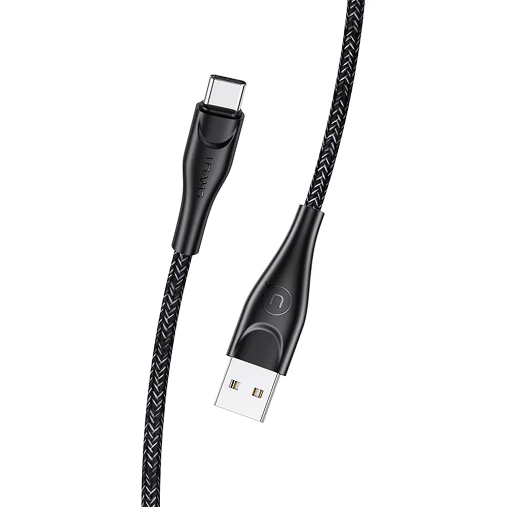 Кабель USB 2.0(Am)-Type-C, 3м, черный USAMS SJ398 (SJ398USB01)
