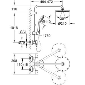 Душевая система Grohe Euphoria System с термостатом, хром (27964000)