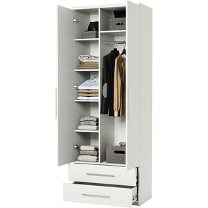 Шкаф комбинированный с ящиками Шарм-Дизайн Комфорт МКЯ-22 100х60 с зеркалом, белый