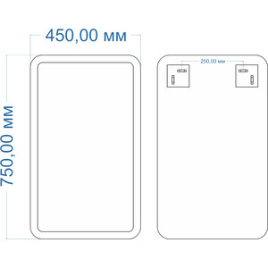 Зеркало Mixline Неро 45х75 (4620077046662) в Москвe