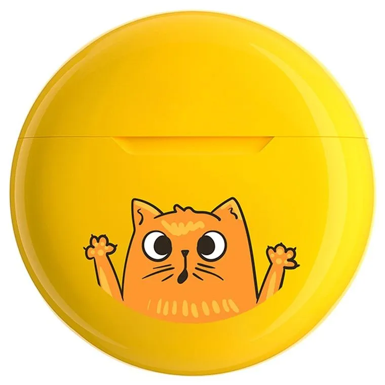 Беспроводная гарнитура Qumo ViBE «Cat», желтый (42363)
